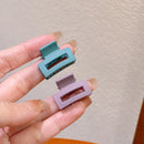 20 pçs/saco cor sólida fosco oco garra de cabelo clipe doce cor captura presilhas elegantes acessórios para o cabelo adequado para mulher