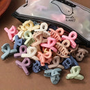 20 pçs/saco cor sólida fosco oco garra de cabelo clipe doce cor captura presilhas elegantes acessórios para o cabelo adequado para mulher